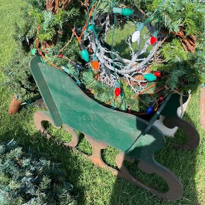 Sale Photo Thumbnail #194: Large sled, tree, wreaths