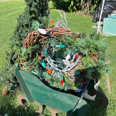Sale Photo Thumbnail #193: Large sled, tree, wreaths