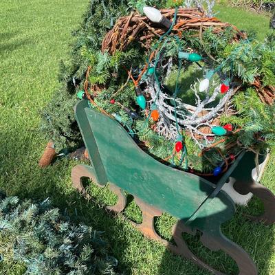 Sale Photo Thumbnail #195: Large sled, tree, wreaths