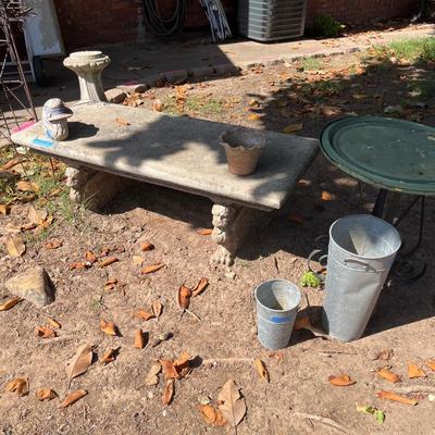 Sale Photo Thumbnail #216: Concrete bench and yard art