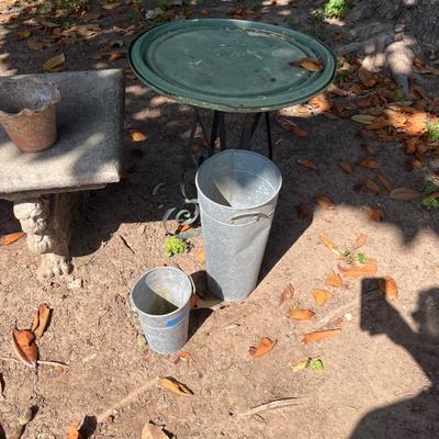 Sale Photo Thumbnail #219: Concrete bench and yard art