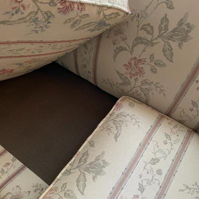Sale Photo Thumbnail #20: Beige Loveseat with flowers - includes 2 matching sofa pillows