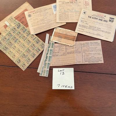 Sale Photo Thumbnail #40: War Ration Book with Stamps 