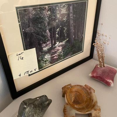 Sale Photo Thumbnail #51: Rocky Mount Photo, vinagemarble ashtray, marble piece and Ceramic bud holder