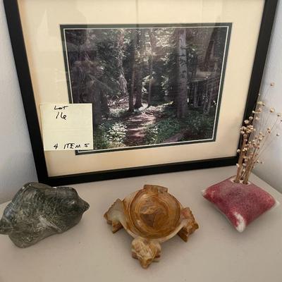 Sale Photo Thumbnail #49: Rocky Mount Photo, vinagemarble ashtray, marble piece and Ceramic bud holder
