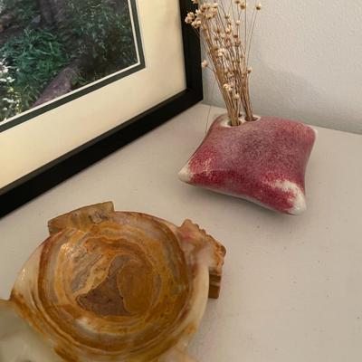 Sale Photo Thumbnail #50: Rocky Mount Photo, vinagemarble ashtray, marble piece and Ceramic bud holder