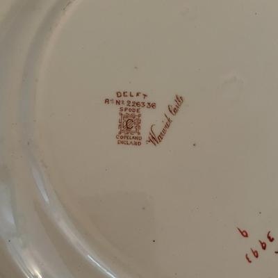 Sale Photo Thumbnail #53: 6 Delft Spode Castle Garden Plates