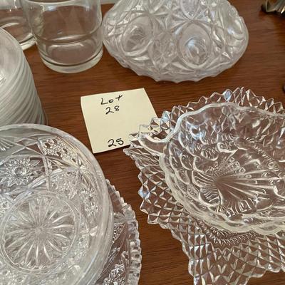 Sale Photo Thumbnail #93: Barware, Glass coasters, snack bowls, 25 pieces