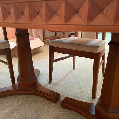 Sale Photo Thumbnail #103: MCM Dining setby Broyhill with 6 chairs, 1 leaf and protective pad