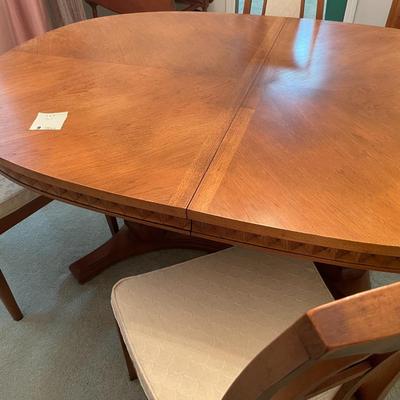 Sale Photo Thumbnail #102: MCM Dining setby Broyhill with 6 chairs, 1 leaf and protective pad