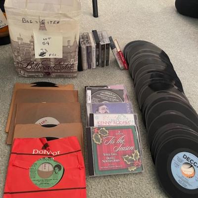 Sale Photo Thumbnail #156: 73 items - including cassette's, 45's and Cd.s