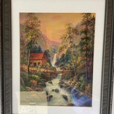 Sale Photo Thumbnail #179: 3 framed pieces - 2 original signed pieces 