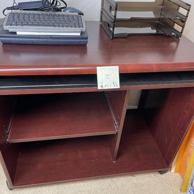 Sale Photo Thumbnail #193: Computer Desk with Dell inspiron 2600 computer, with letter tray and office chair - 4 pieces 
