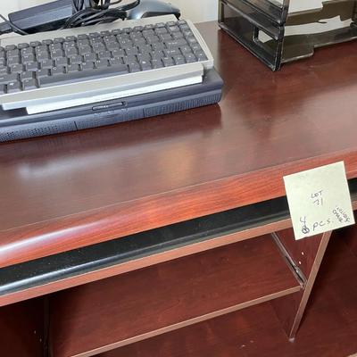 Sale Photo Thumbnail #194: Computer Desk with Dell inspiron 2600 computer, with letter tray and office chair - 4 pieces 