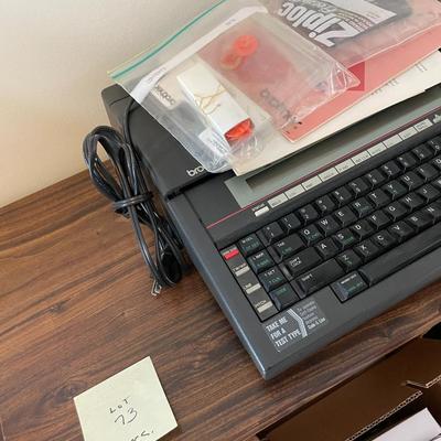 Sale Photo Thumbnail #201: Rolling Drop leaf office table and word processing typewriter - 2 pieces 