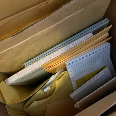 Sale Photo Thumbnail #209: 2 boxes plus of misc offices supplies &greeting  cards 
