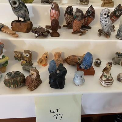Sale Photo Thumbnail #216: 36 piece minature owl collection