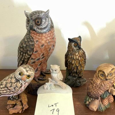 Sale Photo Thumbnail #220: Owl collection - 5 pieces