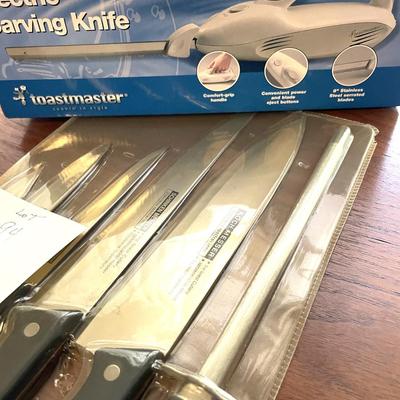 Sale Photo Thumbnail #270: Set of Messer stainless steel knife set and an electric knife