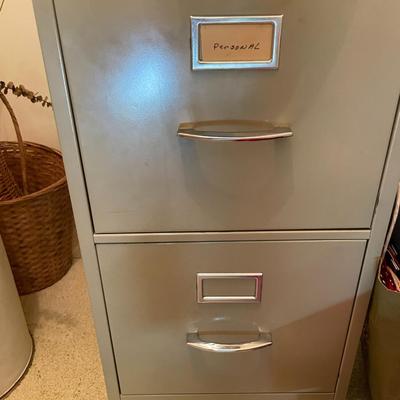 Sale Photo Thumbnail #309: Filing Cabinet, scale, table light, bookends, folder holders 