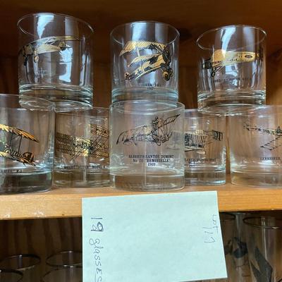 Sale Photo Thumbnail #344: Set of Federal Glass Sportsmen group, Vintage aviation Glasses, 19 Pieces