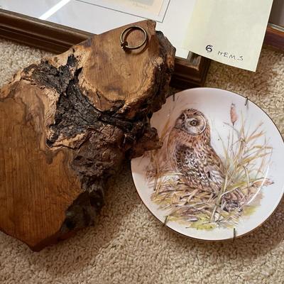 Sale Photo Thumbnail #383: 2 owl prints along with misc owl items