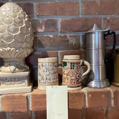 Sale Photo Thumbnail #422: 5 items - 2 germany mugs plus decorative items