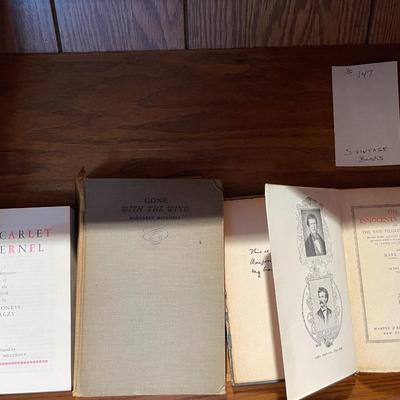 Sale Photo Thumbnail #439: Asst Books including Gone with the wind, innocents abroad, a collection of works & West Point Graduation Albumn from 1895