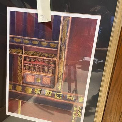 Sale Photo Thumbnail #443: Large piece of artwork along with a desk chair
