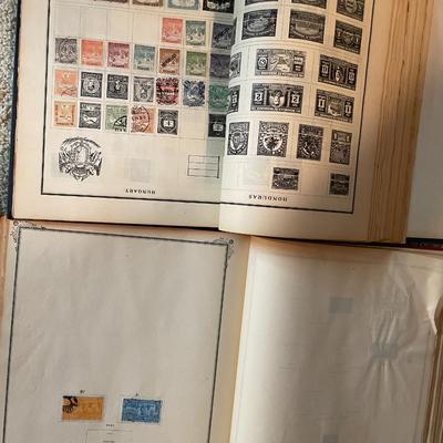 Sale Photo Thumbnail #470: 2 postage stamp albums along with asst stamps 
