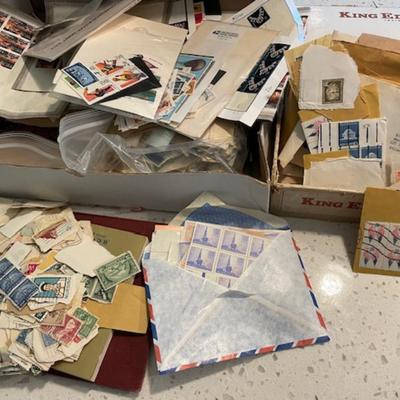 Sale Photo Thumbnail #471: 2 postage stamp albums along with asst stamps 