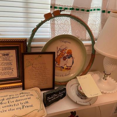 Sale Photo Thumbnail #511: Asst. Mother's gifts, Hobnail lamp plus