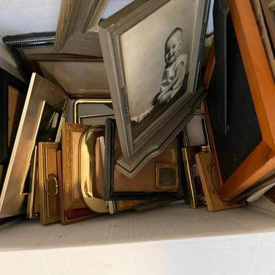 Sale Photo Thumbnail #555: A box of asst. frames 