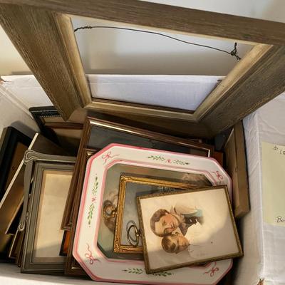 Sale Photo Thumbnail #554: A box of asst. frames 