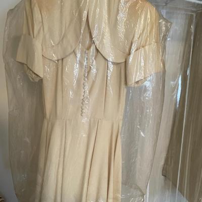 Sale Photo Thumbnail #569: Vintage weedding dress with clothing hanging bags 