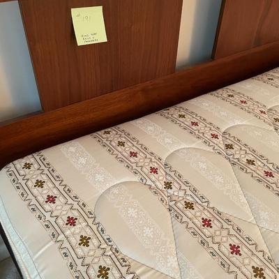 Sale Photo Thumbnail #582: A really cool MCM King set - headboard, side rails and mattress 