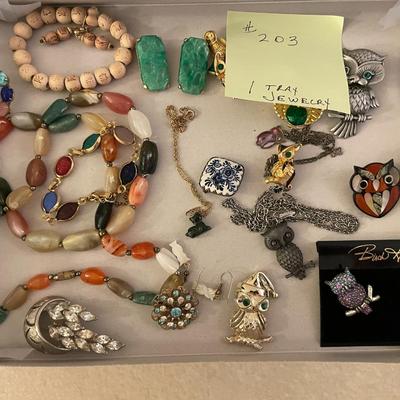 Sale Photo Thumbnail #620: 1 tray of asst. jewelry, pins, braclets, etc