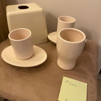 Sale Photo Thumbnail #630: 6 piece matching bathroom set, vanity stool and glass shelf