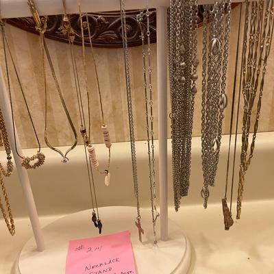 Sale Photo Thumbnail #653: Asst. Necklace with necklace stand 