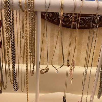 Sale Photo Thumbnail #652: Asst. Necklace with necklace stand 