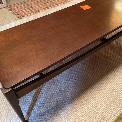 Sale Photo Thumbnail #705: MCM Coffee Table Vintage dark wood table - matches side table