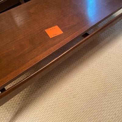 Sale Photo Thumbnail #703: MCM Coffee Table Vintage dark wood table - matches side table