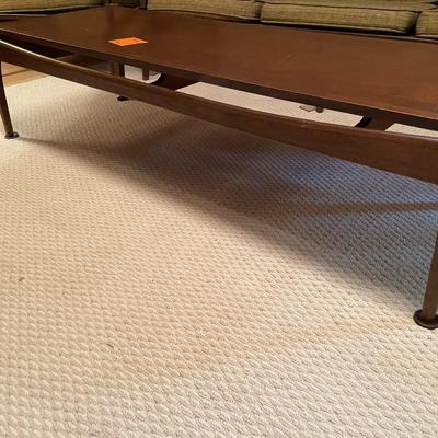 Sale Photo Thumbnail #704: MCM Coffee Table Vintage dark wood table - matches side table
