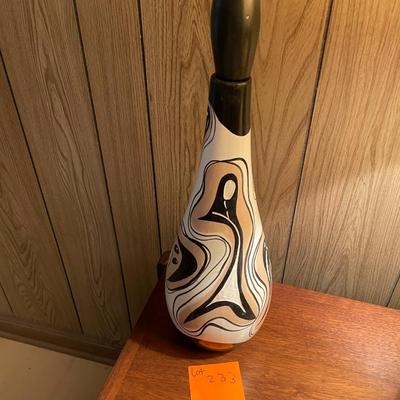 Sale Photo Thumbnail #706: MCM Large Decanter Signed M. H. 