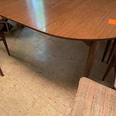 Sale Photo Thumbnail #745: MCM Dining Table w/ 4 Chairs includes 3 leafs