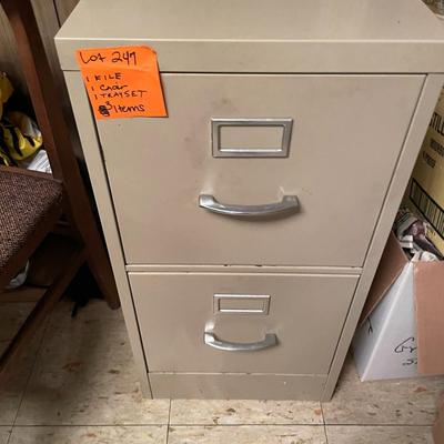 Sale Photo Thumbnail #754: MCM Tray Set, Chair, & File Cabinet includes 4 trays in set