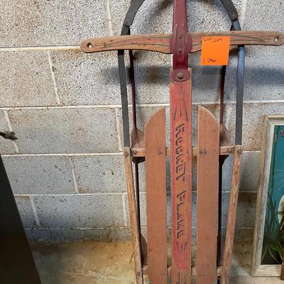 Sale Photo Thumbnail #817: Wooden Rocket Plane Sled