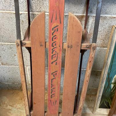 Sale Photo Thumbnail #818: Wooden Rocket Plane Sled