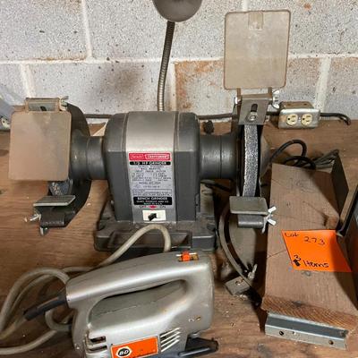 Sale Photo Thumbnail #841: Saw Lot includes Craftsman Grinder, Miter Saw, Black & Decker Jig Saw
