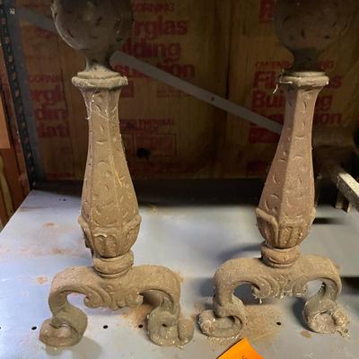 Sale Photo Thumbnail #874: Cast Iron Andirons set of 2
